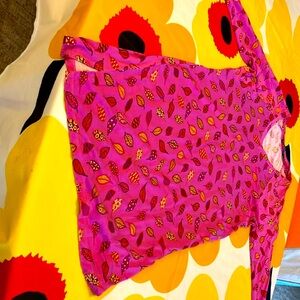 Gudrun Sjoden Spirit Jersey Dress in Hibiscus Pattern Size Small